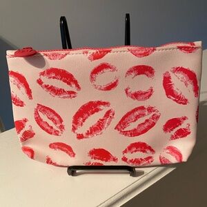 Ipsy Pink Lip Print Makeup  Cosmetic Bag